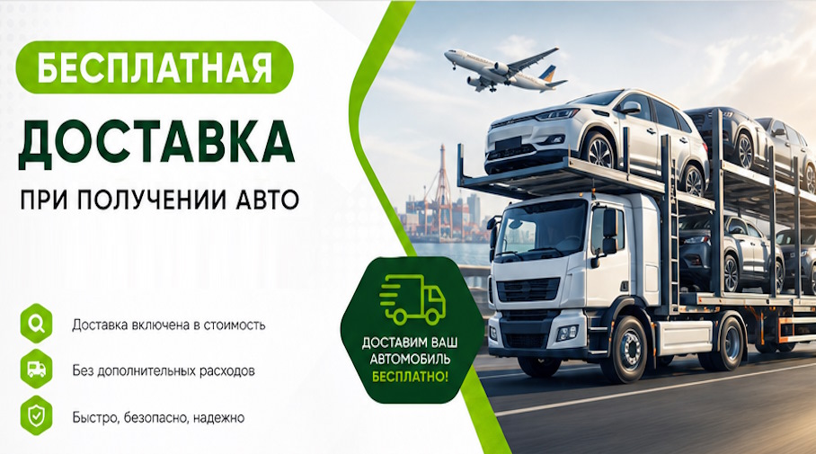 Акция! Бесплатная доставка по Спасске-Дальнем при получении авто